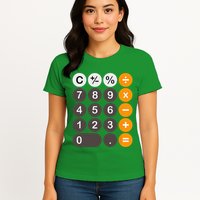 Retro Calculator Buttons Simple Halloween Costume Womens T-Shirt