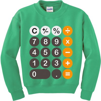 Retro Calculator Buttons Simple Halloween Costume Kids Sweatshirt