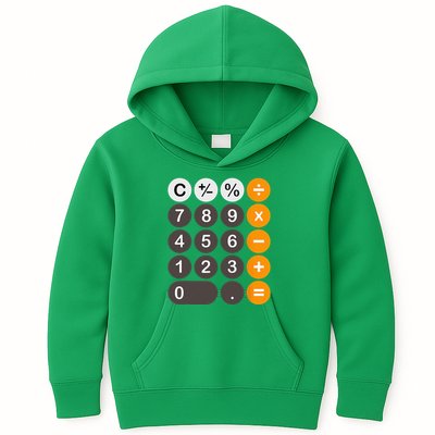 Retro Calculator Buttons Simple Halloween Costume Kids Hoodie