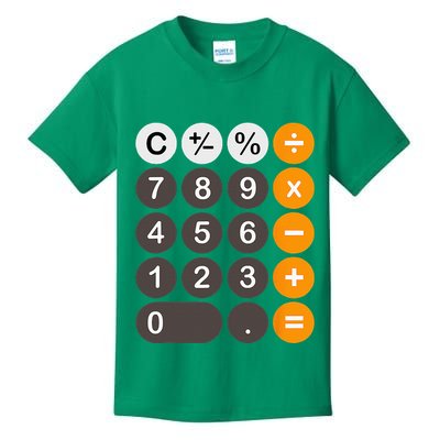 Retro Calculator Buttons Simple Halloween Costume Kids T-Shirt