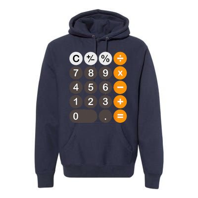 Retro Calculator Buttons Simple Halloween Costume Premium Hoodie