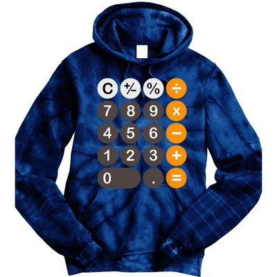 Retro Calculator Buttons Simple Halloween Costume Tie Dye Hoodie