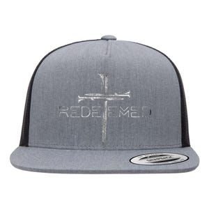 Redeemed Christian Bible Verse Cross Follower Christian Flat Bill Trucker Hat