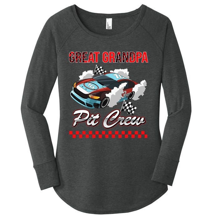 Race Car Birthday Party Racing Family Great Grandpa Pit Crew Women's Perfect Tri Tunic Long Sleeve Shirt