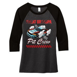 Race Car Birthday Party Racing Family Great Grandpa Pit Crew Women's Tri-Blend 3/4-Sleeve Raglan Shirt