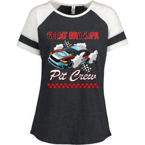 Race Car Birthday Party Racing Family Great Grandpa Pit Crew Enza Ladies Jersey Colorblock Tee