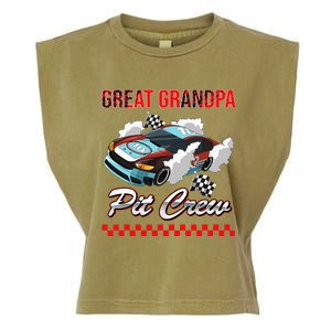 Race Car Birthday Party Racing Family Great Grandpa Pit Crew Garment-Dyed Women's Muscle Tee