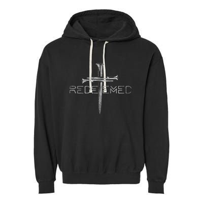 Redeemed Christian Bible Verse Cross Follower Christian Garment-Dyed Fleece Hoodie