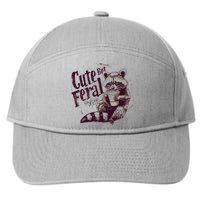 Raccoon Cute But Feral 7-Panel Snapback Hat
