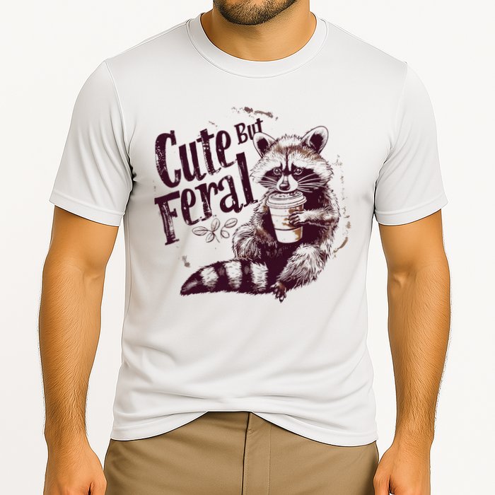 Raccoon Cute But Feral Cooling Performance Crew T-Shirt
