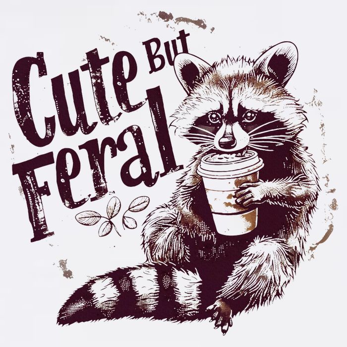 Raccoon Cute But Feral Cooling Performance Crew T-Shirt