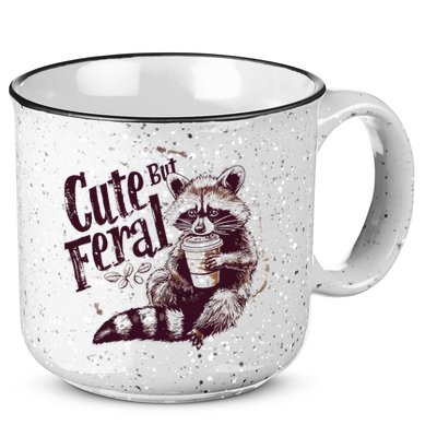 Raccoon Cute But Feral 15oz Campfire Ceramic Mug