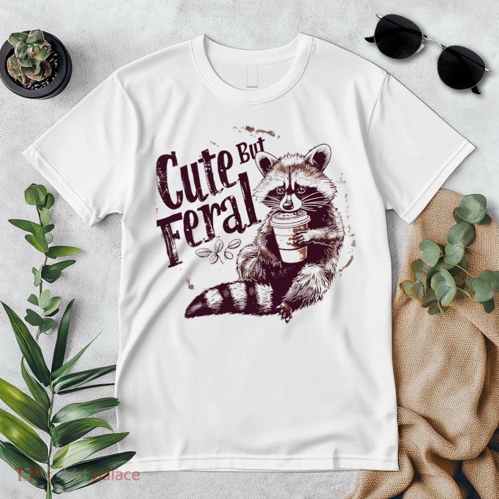 Raccoon Cute But Feral Premium T-Shirt