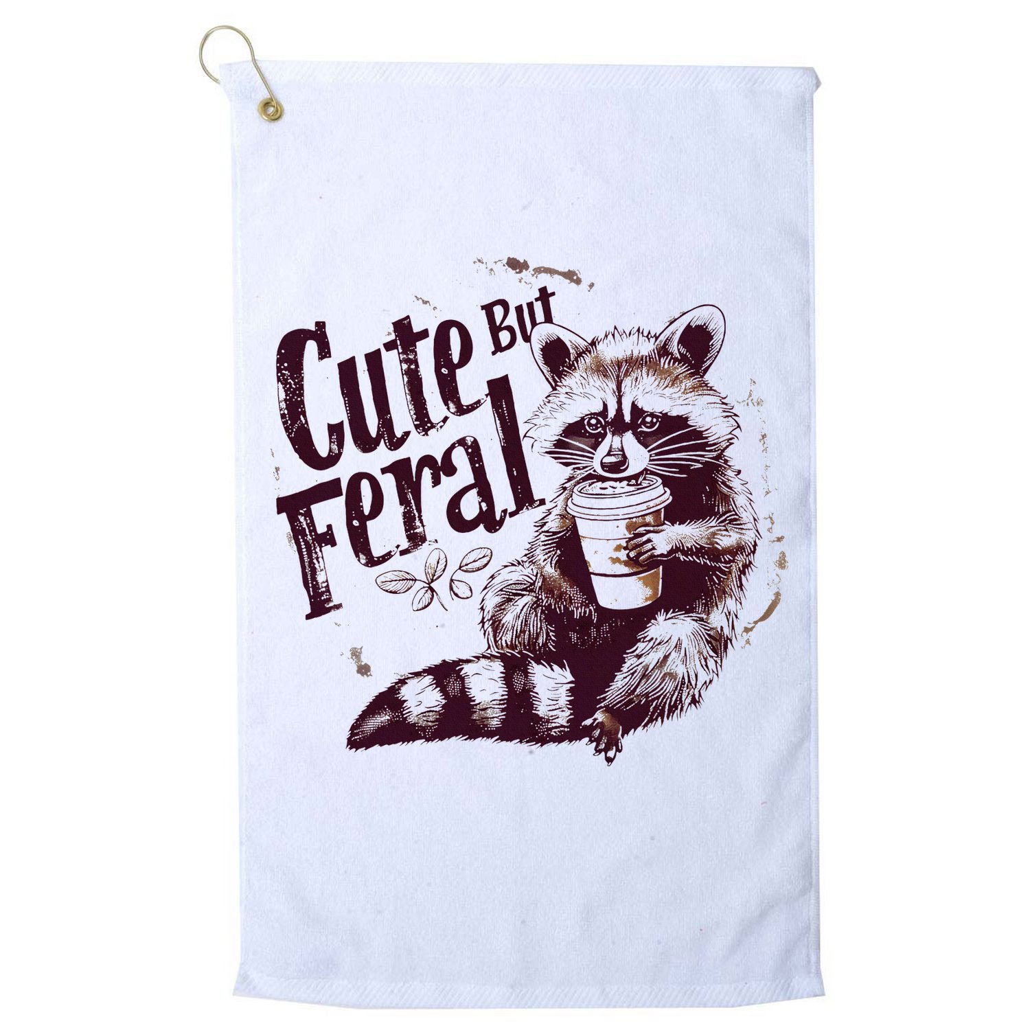 Raccoon Cute But Feral Golf Towel