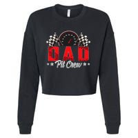 Race Car Birthday Party Racing Family Dad Pit Crew Cropped Pullover Crew