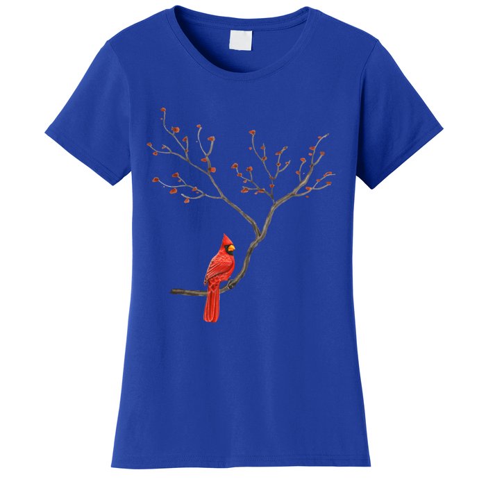 Red Cardinal Bird Lovers Birdwatching Birding Vintage Gift Women's T-Shirt