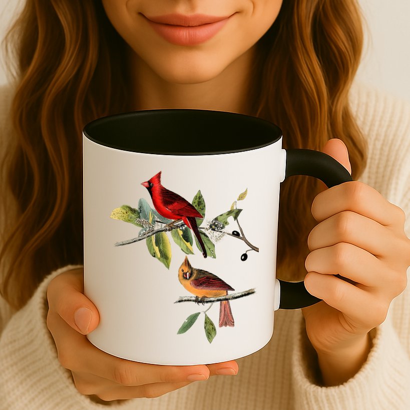Red Cardinal Bird Male Female Gift For Cardinal Bird Lovers Gift Mug