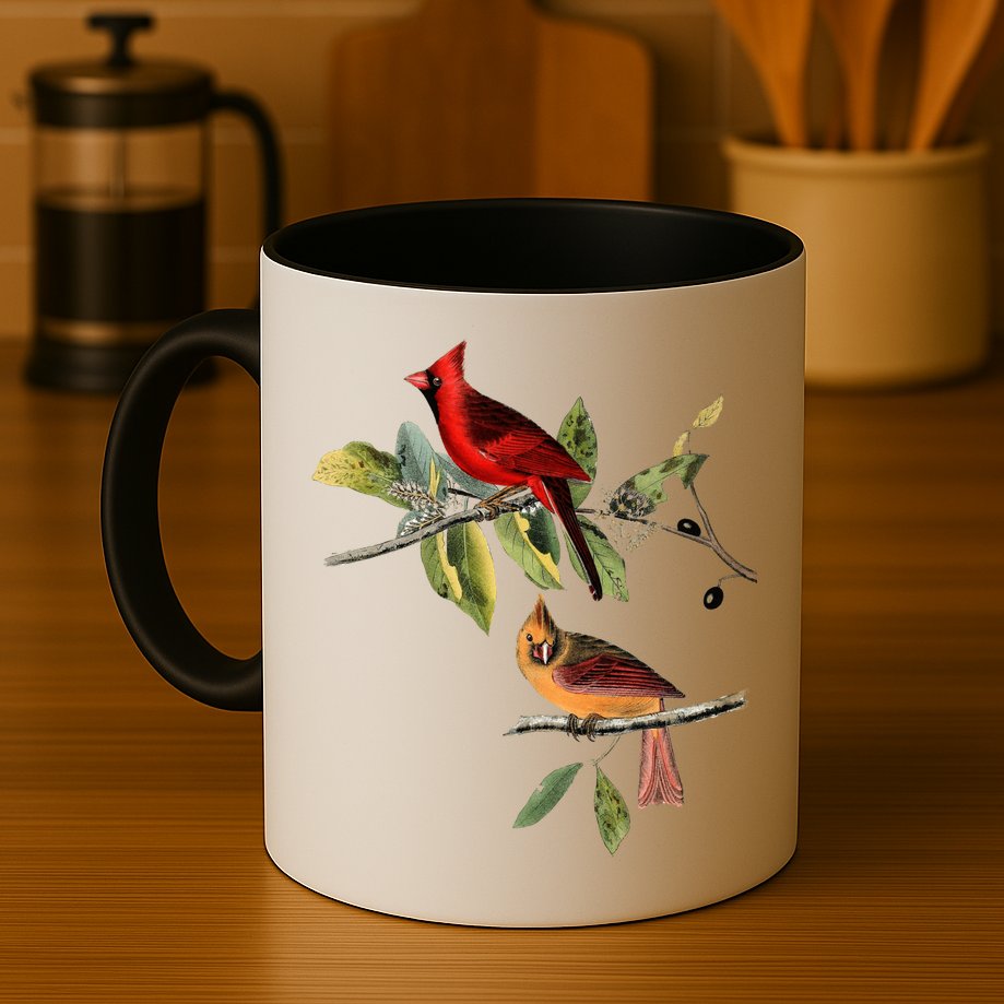 Red Cardinal Bird Male Female Gift For Cardinal Bird Lovers Gift Mug
