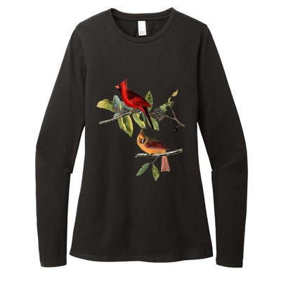 Red Cardinal Bird Male Female Gift For Cardinal Bird Lovers Gift Womens CVC Long Sleeve Shirt