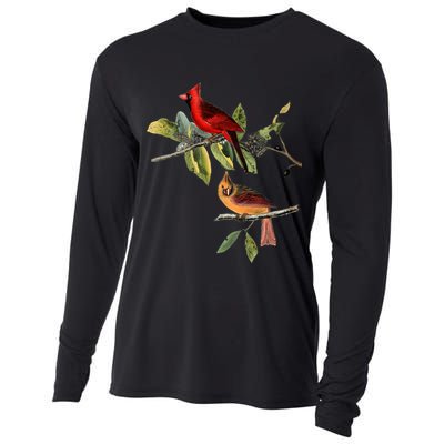 Red Cardinal Bird Male Female Gift For Cardinal Bird Lovers Gift Cooling Performance Long Sleeve Crew