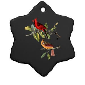 Red Cardinal Bird Male Female Gift For Cardinal Bird Lovers Gift Ceramic Star Ornament