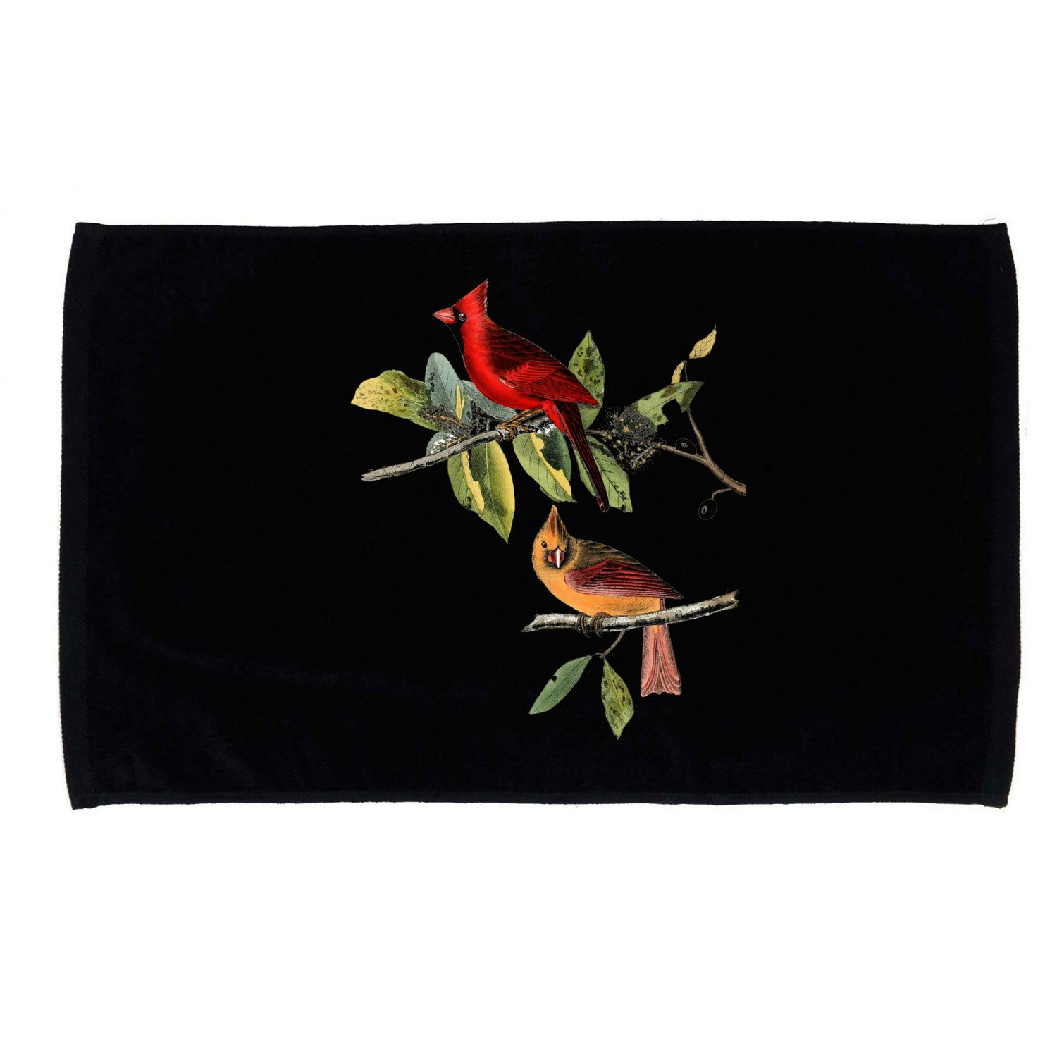 Red Cardinal Bird Male Female Gift For Cardinal Bird Lovers Gift Microfiber Hand Towel
