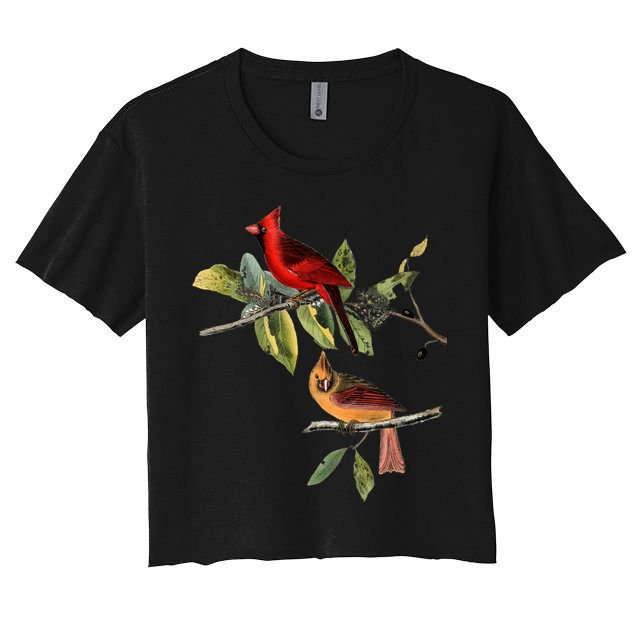 Red Cardinal Bird Male Female Gift For Cardinal Bird Lovers Gift Crop Top