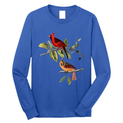 Red Cardinal Bird Male Female Gift For Cardinal Bird Lovers Gift Long Sleeve Shirt