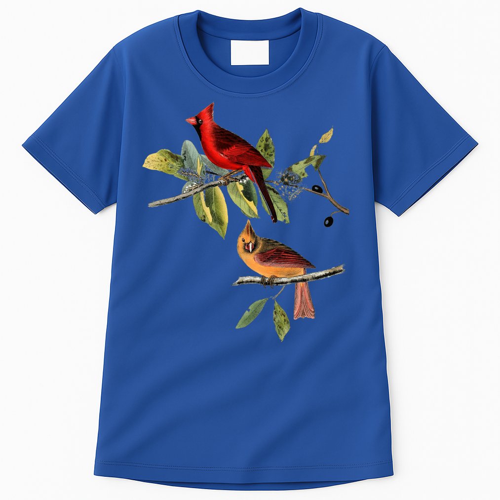 Red Cardinal Bird Male Female Gift For Cardinal Bird Lovers Gift Tall T-Shirt