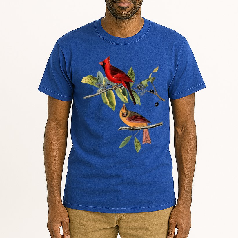 Red Cardinal Bird Male Female Gift For Cardinal Bird Lovers Gift Tall T-Shirt