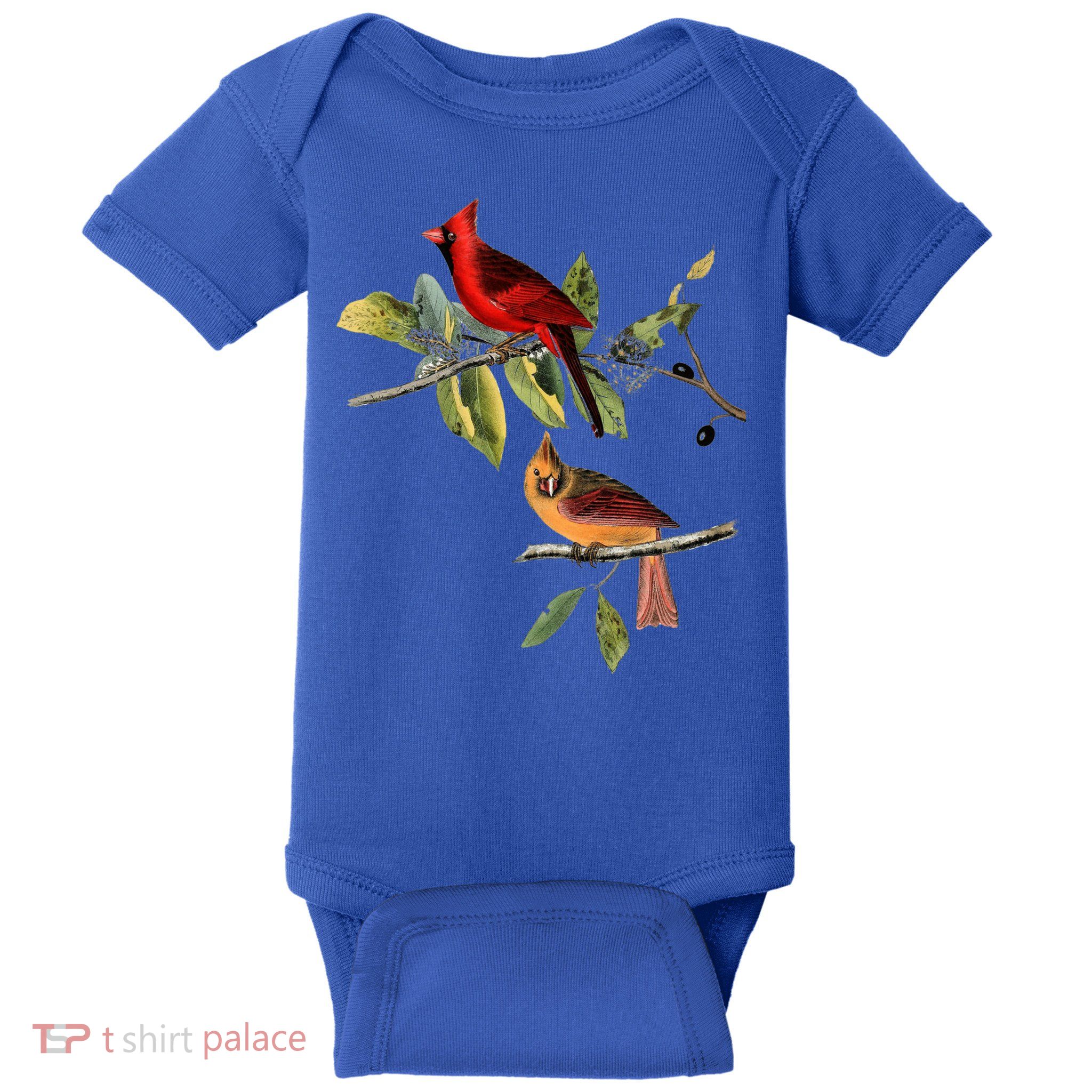 Red Cardinal Bird Male Female Gift For Cardinal Bird Lovers Gift Baby Bodysuit
