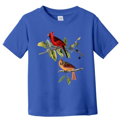 Red Cardinal Bird Male Female Gift For Cardinal Bird Lovers Gift Toddler T-Shirt