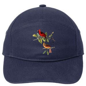 Red Cardinal Bird Male Female Gift For Cardinal Bird Lovers Gift 7-Panel Snapback Hat