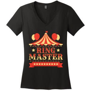 Ringmaster Circus Birthday Party Circus Costume Women's V-Neck T-Shirt