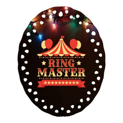 Ringmaster Circus Birthday Party Circus Costume Ceramic Oval Ornament