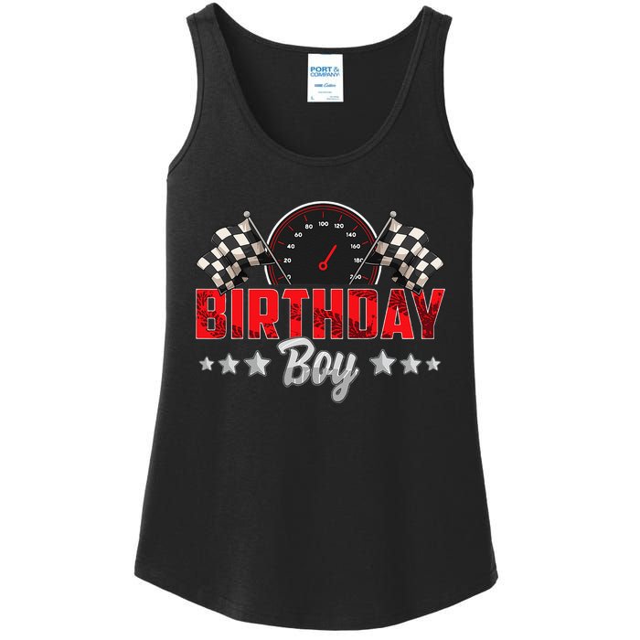 Race Car Birthday Party Racing Family Birthday Boy Pit Crew Ladies Essential Tank