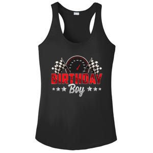 Race Car Birthday Party Racing Family Birthday Boy Pit Crew Ladies PosiCharge Competitor Racerback Tank