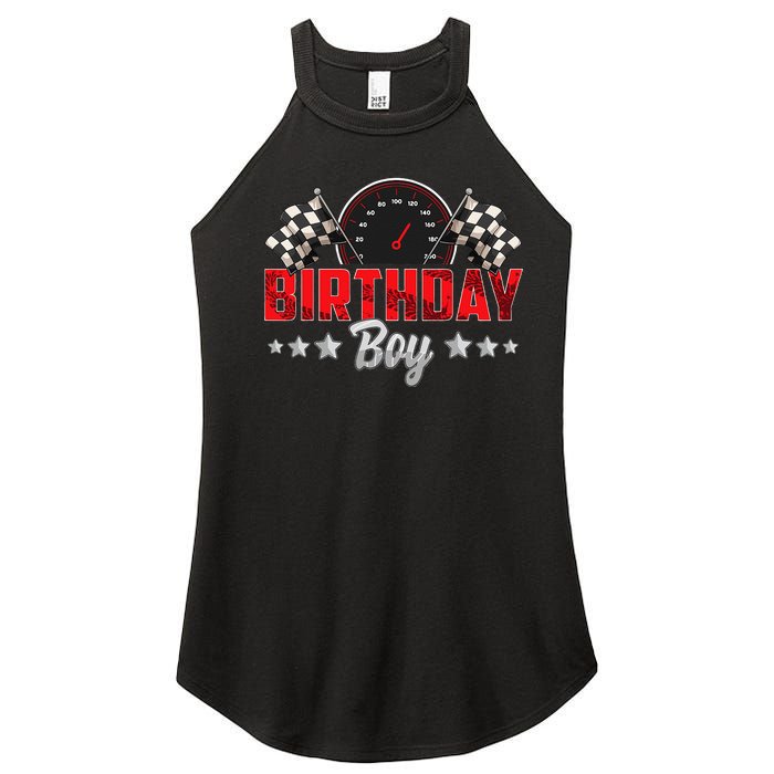 Race Car Birthday Party Racing Family Birthday Boy Pit Crew Women's Perfect Tri Rocker Tank