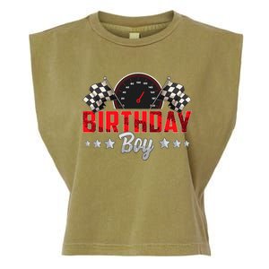 Race Car Birthday Party Racing Family Birthday Boy Pit Crew Garment-Dyed Women's Muscle Tee