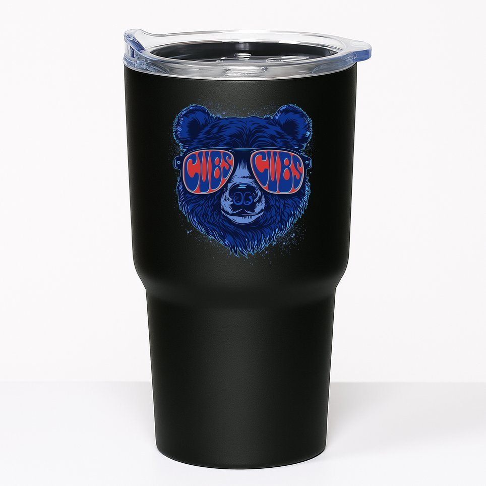 Retro Cubs Baseball Sports Fan Tumbler