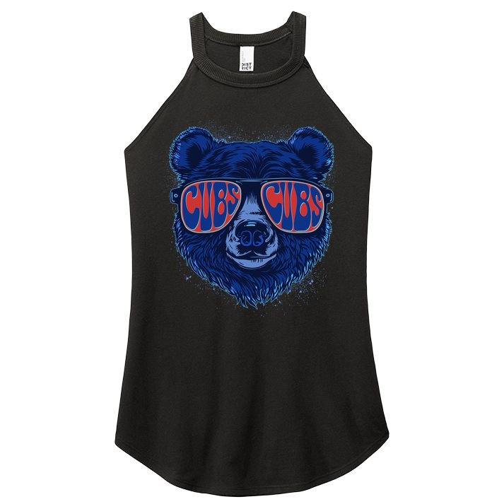 Retro Cubs Baseball Sports Fan Women's Perfect Tri Rocker Tank