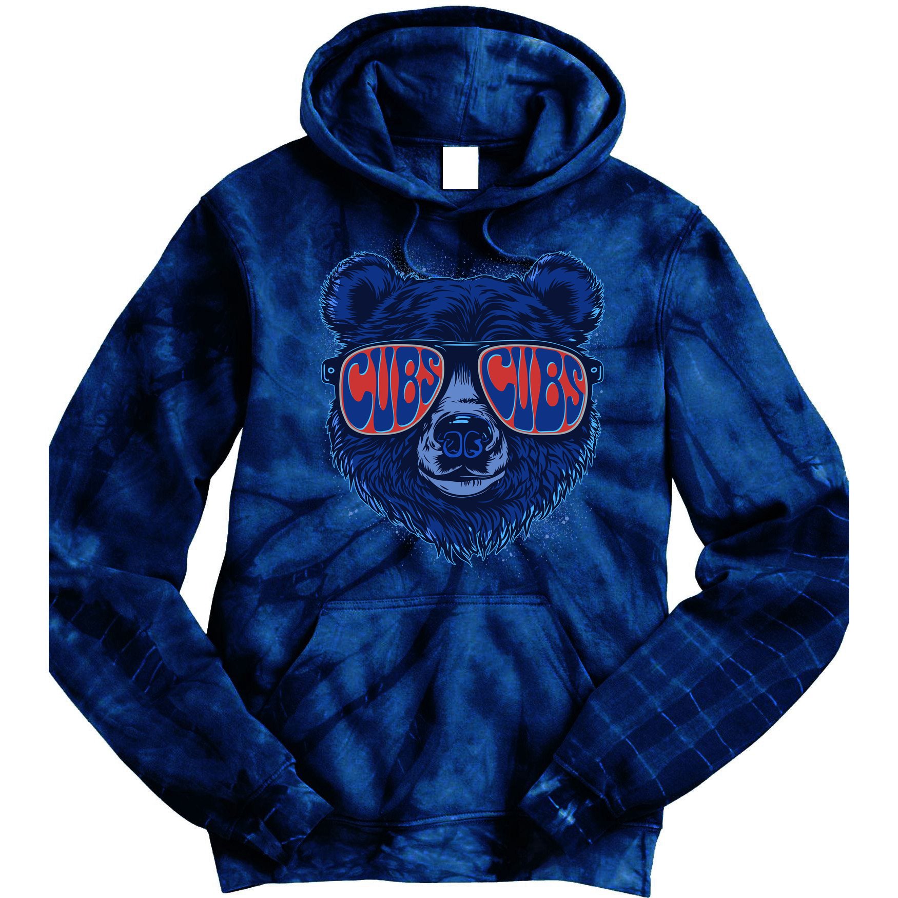 Retro Cubs Baseball Sports Fan Tie Dye Hoodie