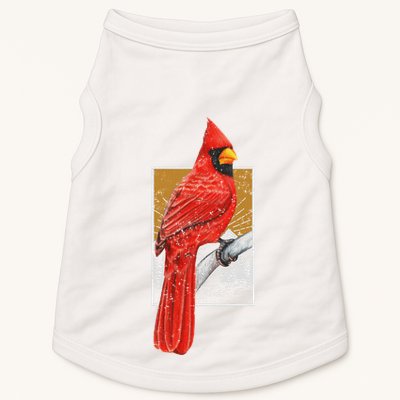 Red Cardinal Bird Watcher Bird Watching Vintage Nature Bird Doggie Tank