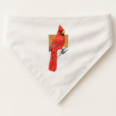 Red Cardinal Bird Watcher Bird Watching Vintage Nature Bird USA-Made Doggie Bandana