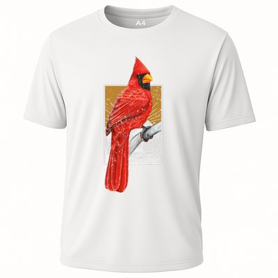 Red Cardinal Bird Watcher Bird Watching Vintage Nature Bird Performance Shirt