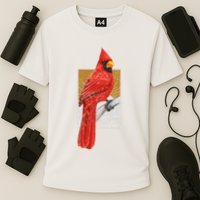 Red Cardinal Bird Watcher Bird Watching Vintage Nature Bird Performance Shirt