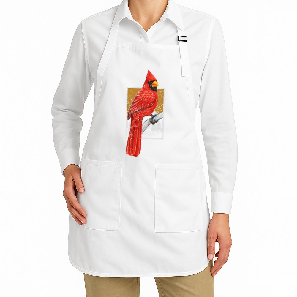 Red Cardinal Bird Watcher Bird Watching Vintage Nature Bird Apron