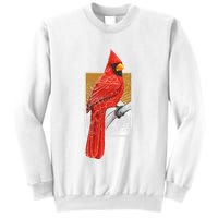Red Cardinal Bird Watcher Bird Watching Vintage Nature Bird Sweatshirt