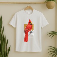 Red Cardinal Bird Watcher Bird Watching Vintage Nature Bird T-Shirt