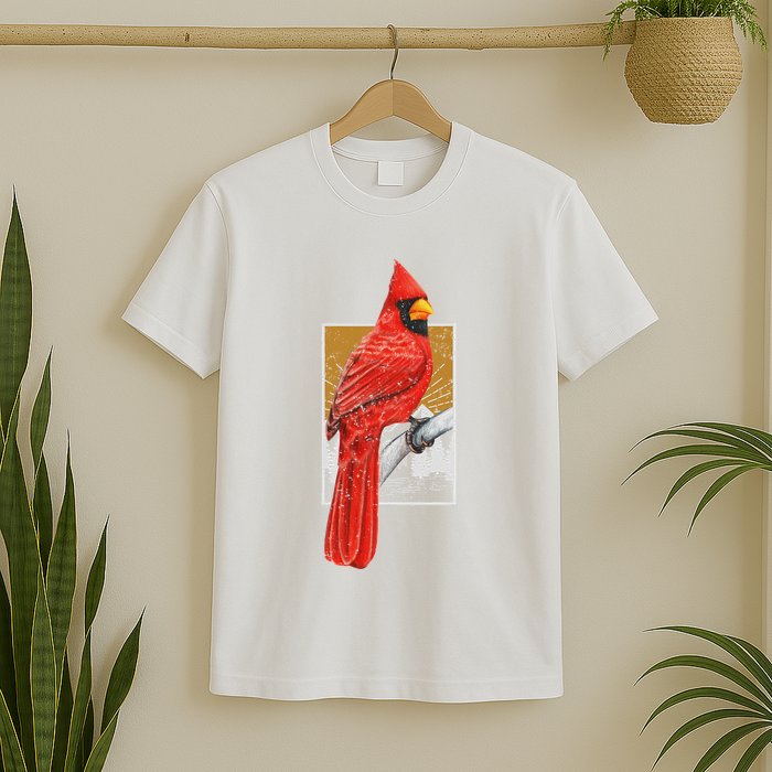 Red Cardinal Bird Watcher Bird Watching Vintage Nature Bird T-Shirt